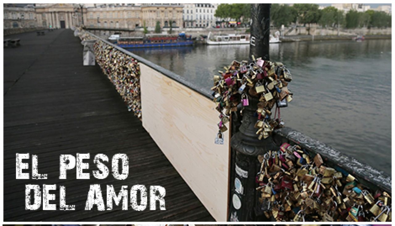 El peso del amor amenaza el puente de las artes