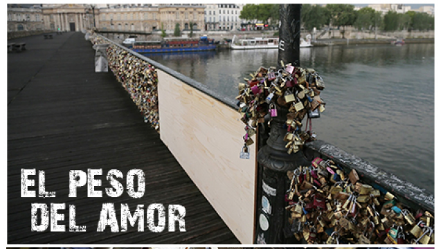 El peso del amor amenaza el puente de las artes